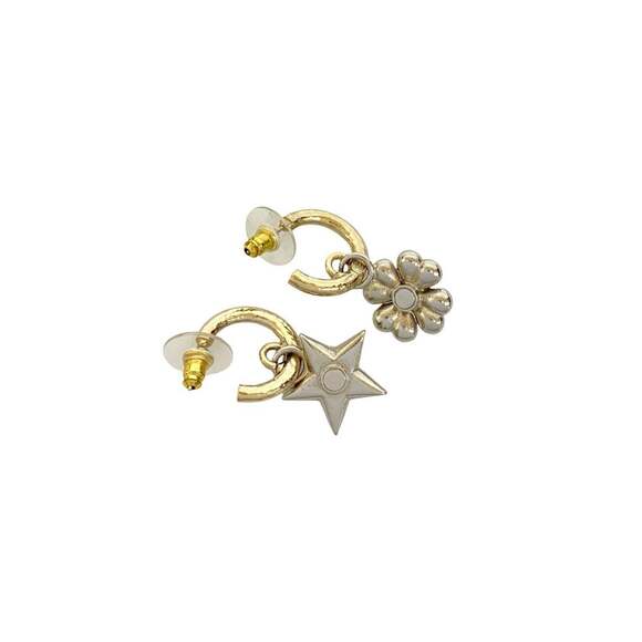 CHANEL Gold Logo Earrings